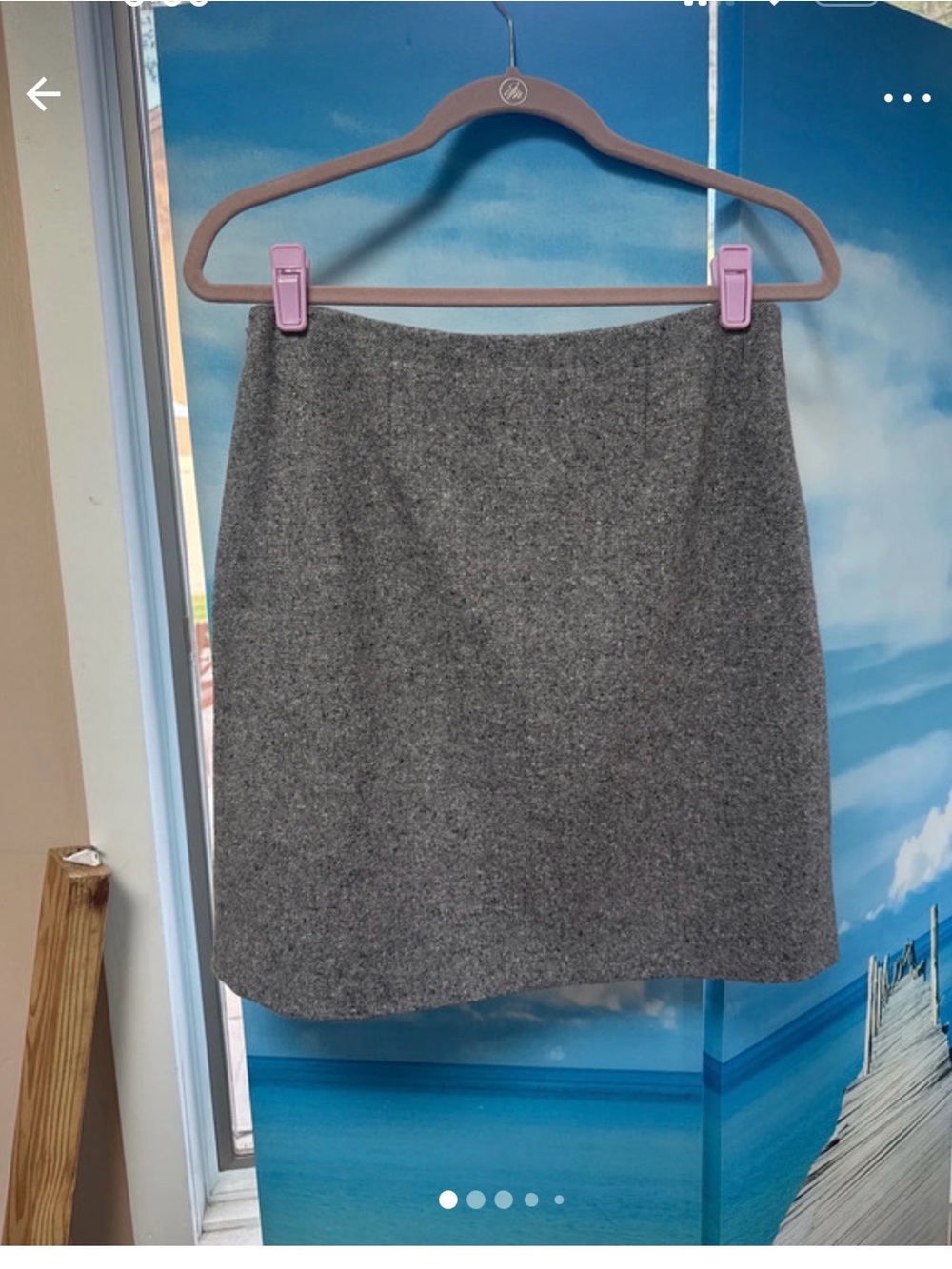 Theory Gray Tweed Skirt - Gray